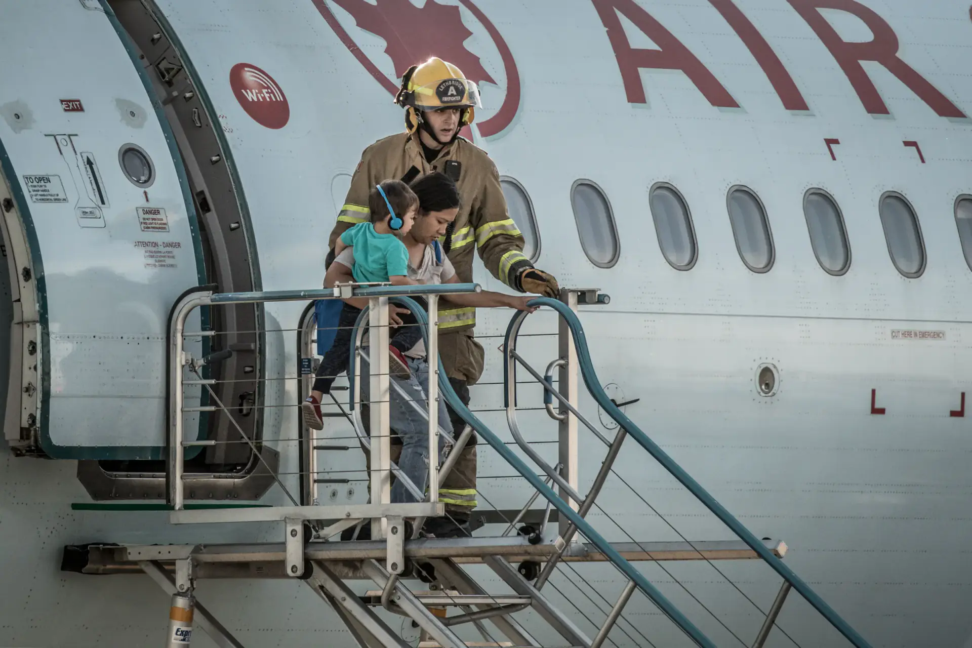 Lethbridge emergency crews during an airport exercise