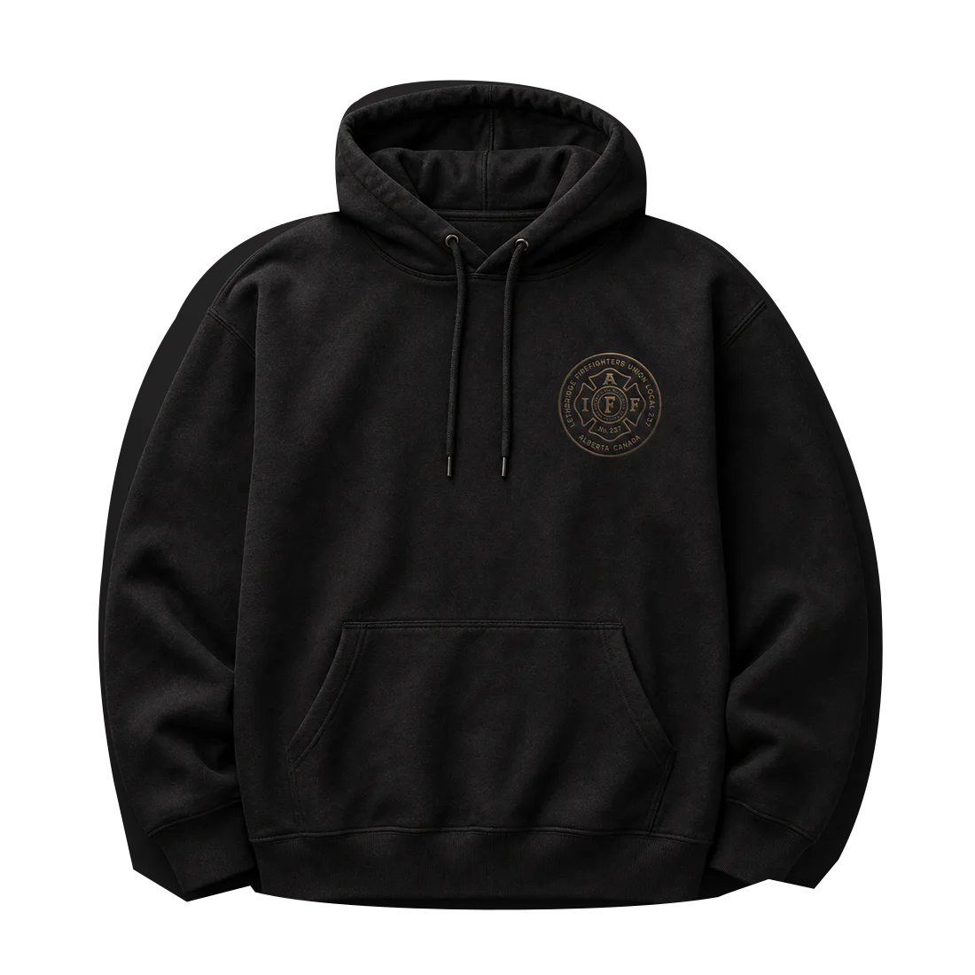 Black Local 237 Hoodie with the official union crest