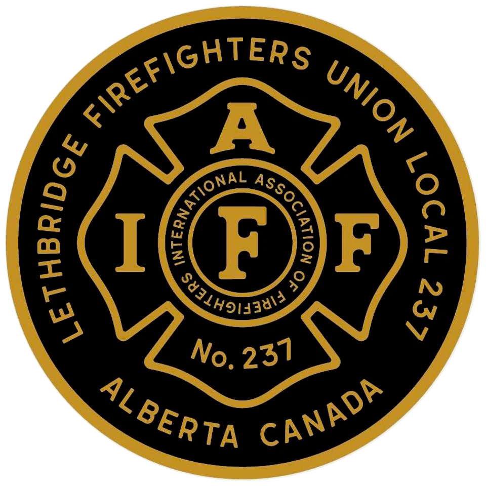 Black and gold embroidered union patch